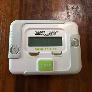 Hasbro Catch Phrase Music Edition Handheld Electronic Game 2005 White Green